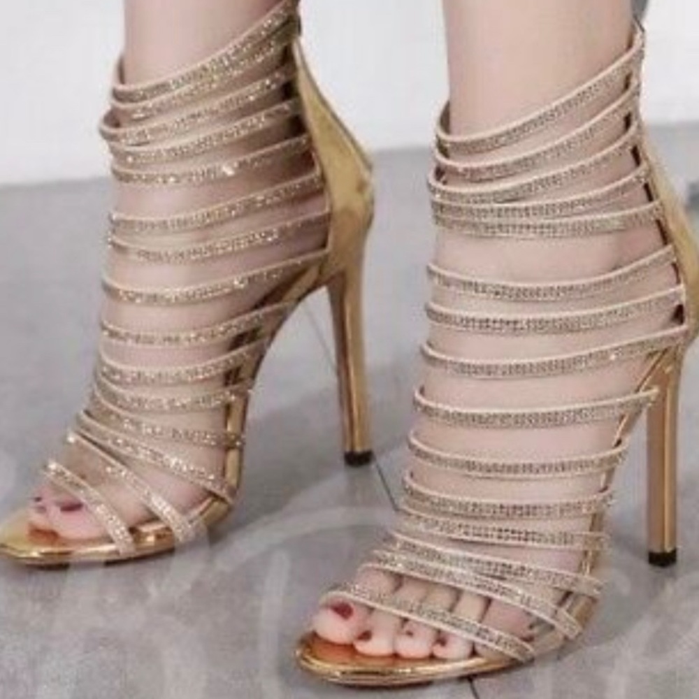 Gold no name heels